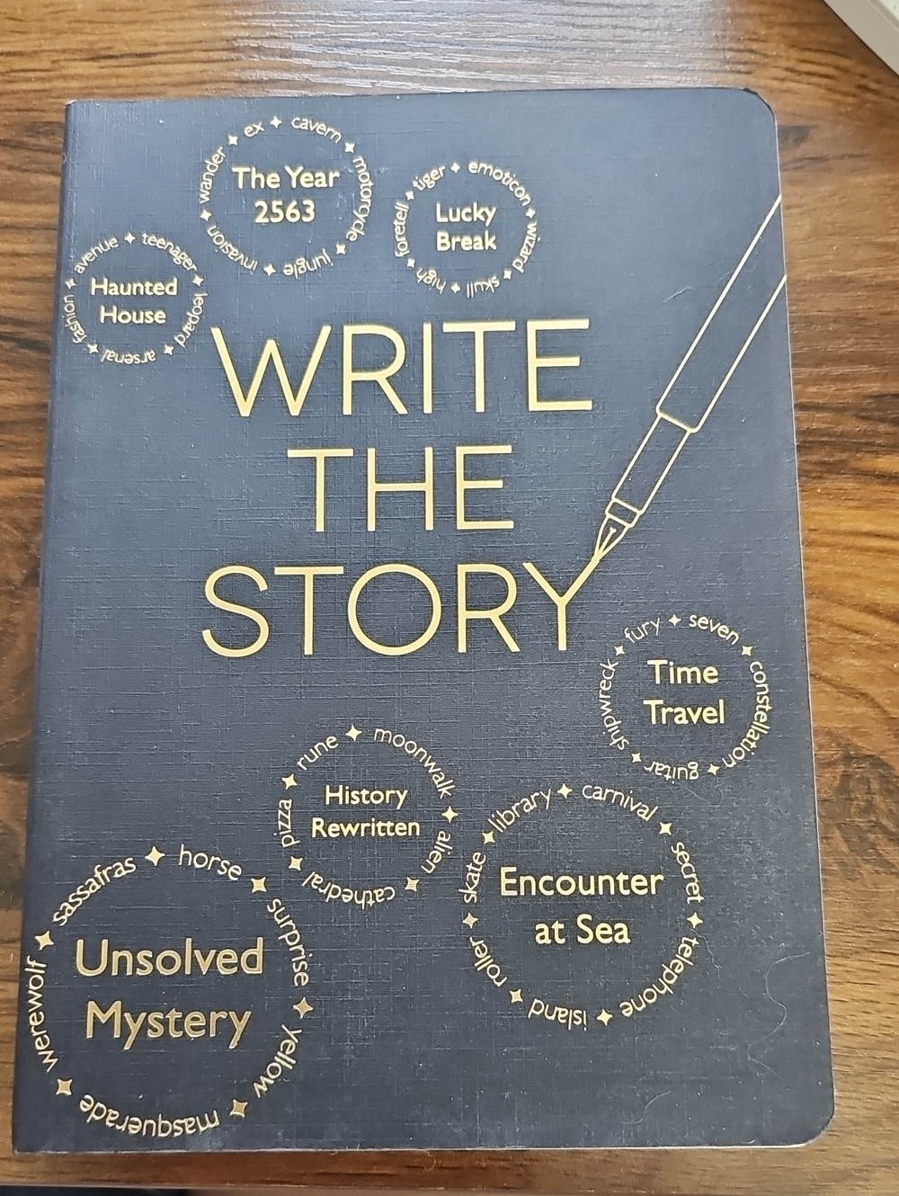 Write The Story Gold-Lettered Black Journal